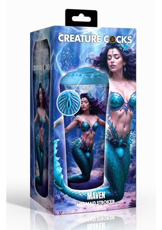Creature Cocks Maven Mermaid Stroker - Blue/Black