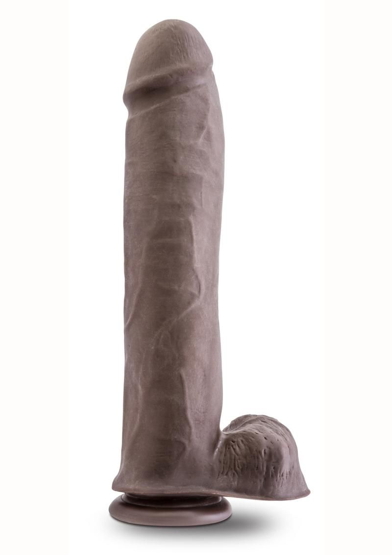 Au Naturel Big John Sensa Feel Dual Density Dildo with Balls 11.5in