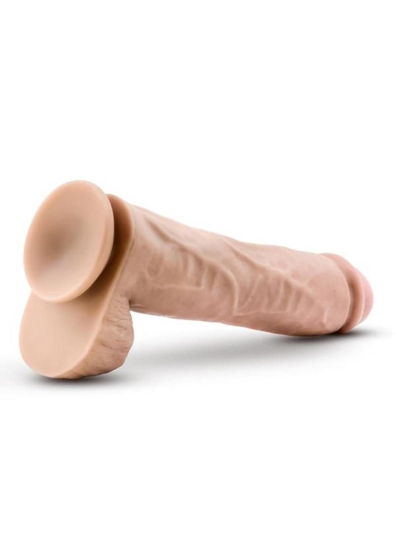 Au Naturel Big John Sensa Feel Dual Density Dildo with Balls 11.5in