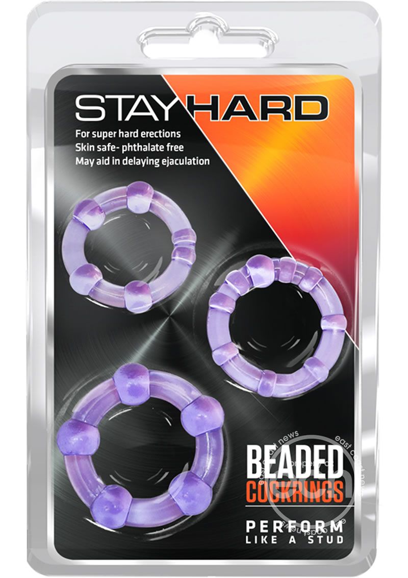 Stay Hard Beaded Cock Rings (3 Sizes)