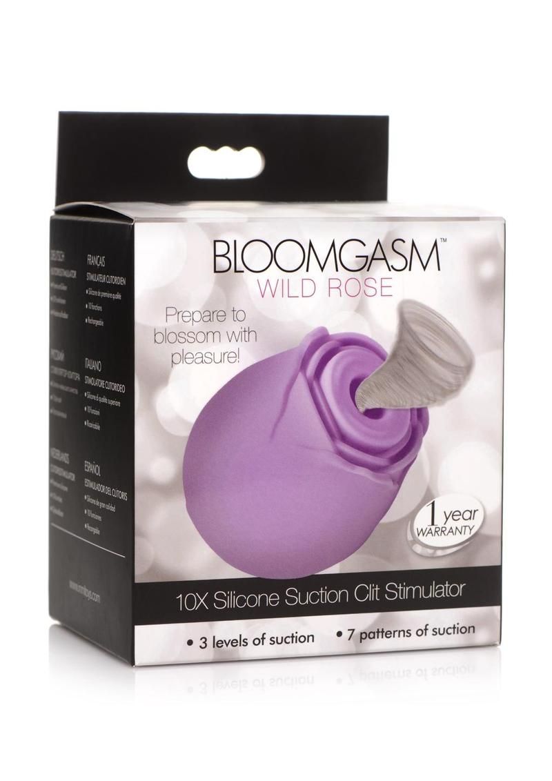 Inmi Bloomgasm Rose 10X Silicone Rechargeable Clitoral Stimulator, Colour: LAV