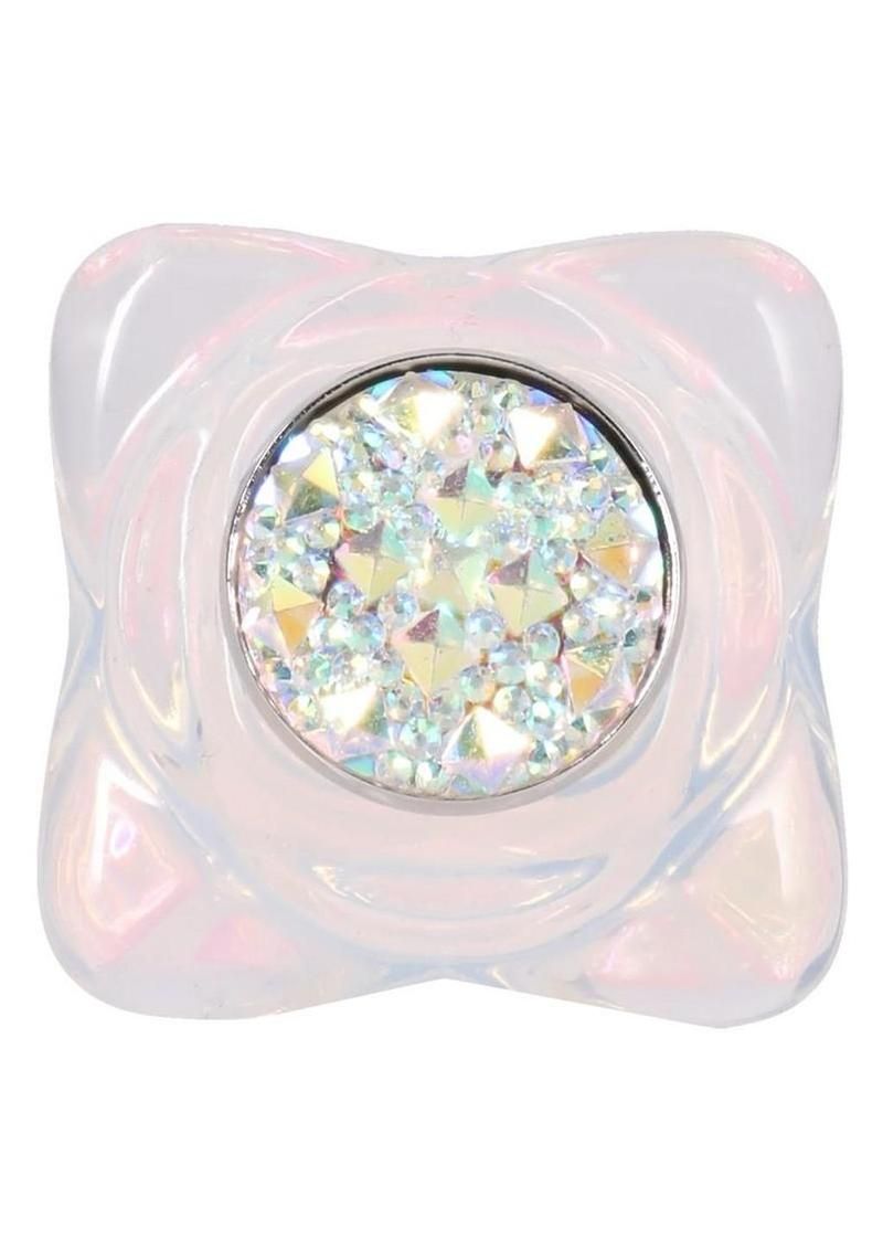 Booty Bling Jeweled Wearable Translucent Silicone Anal Plug - Small