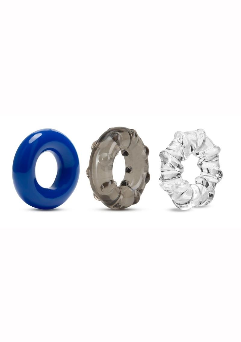 Stay Hard Triple Stretch Cock Rings (3 Pack)
