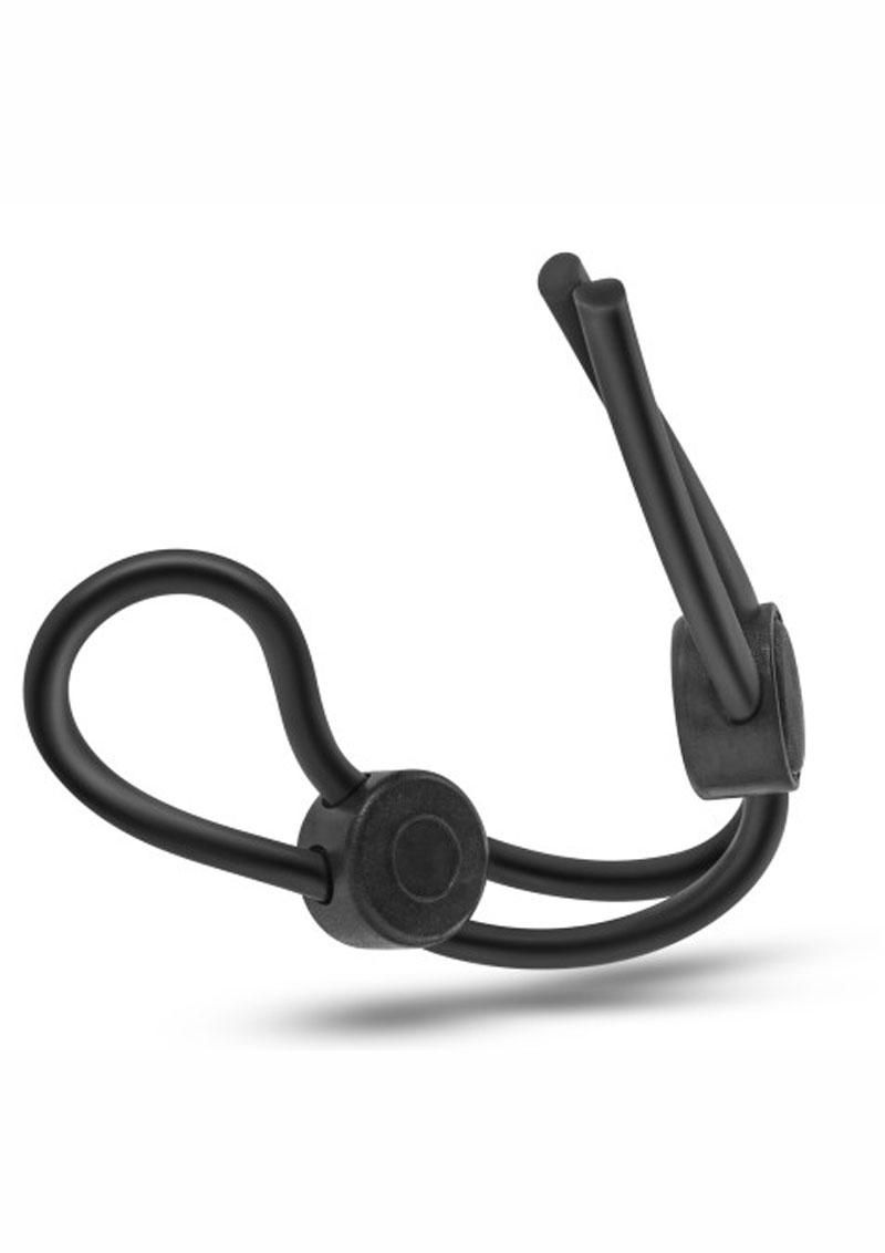 Stay Hard Silicone Double Loop Cock Ring Adjustable Cock Tie