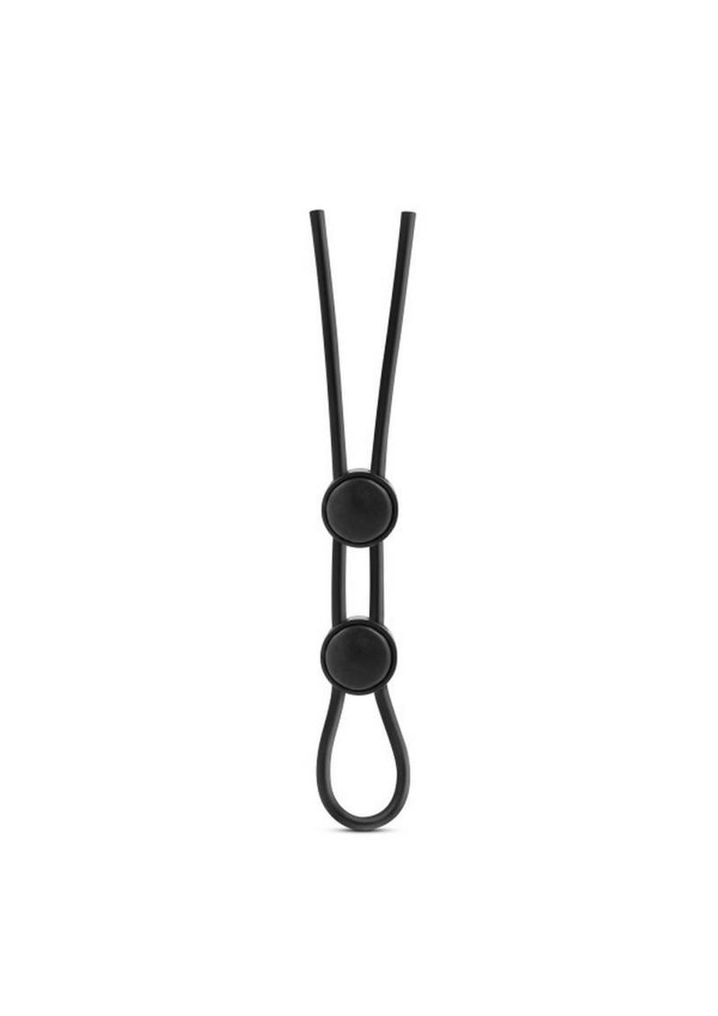 Stay Hard Silicone Double Loop Cock Ring Adjustable Cock Tie