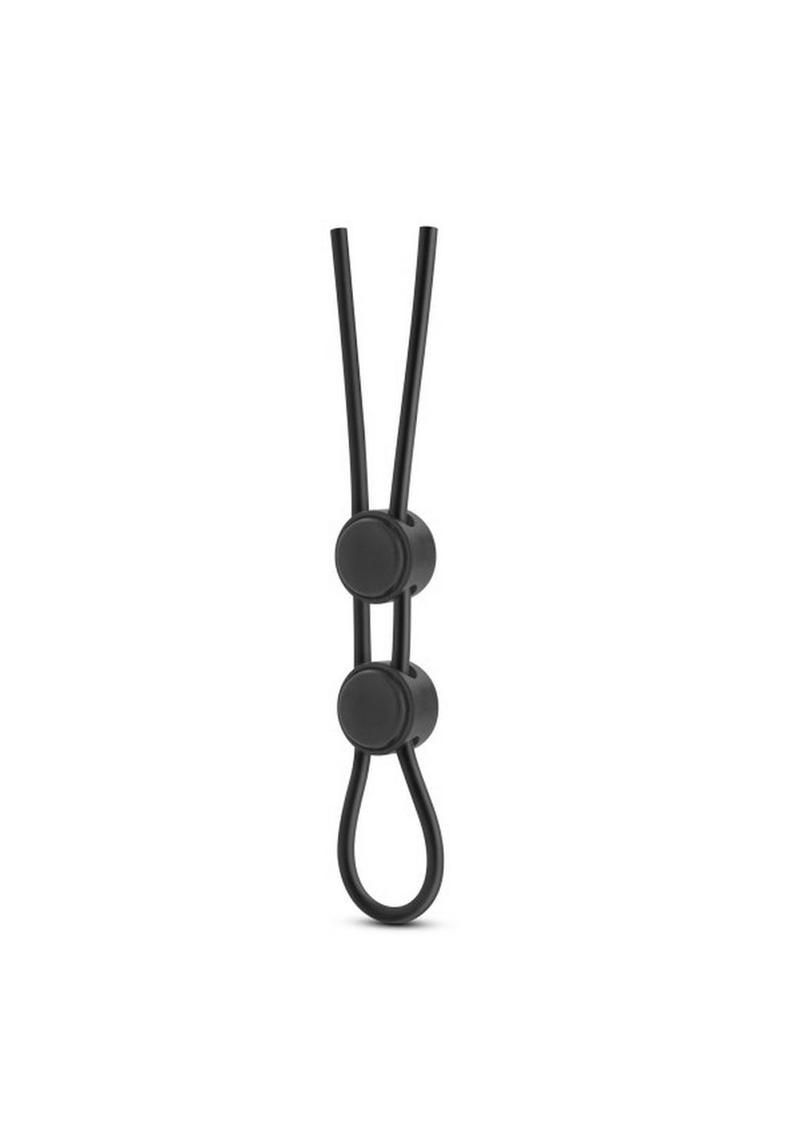 Stay Hard Silicone Double Loop Cock Ring Adjustable Cock Tie