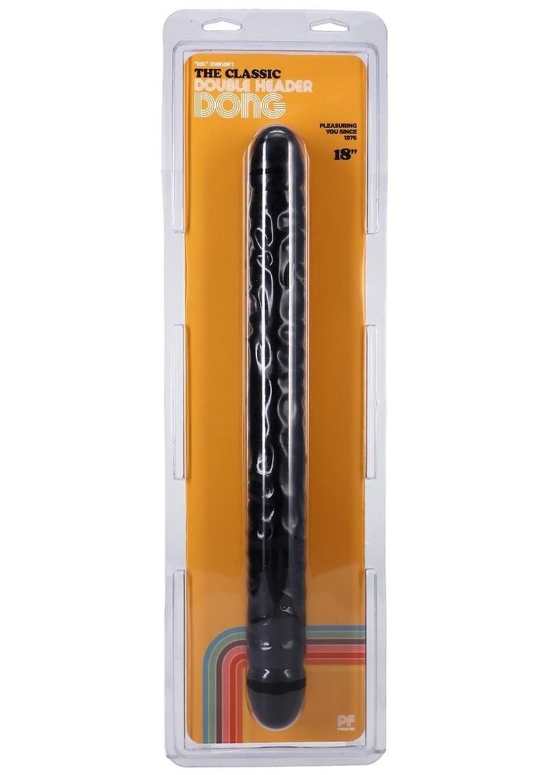 Classic Double Header Dildo 18in - Black