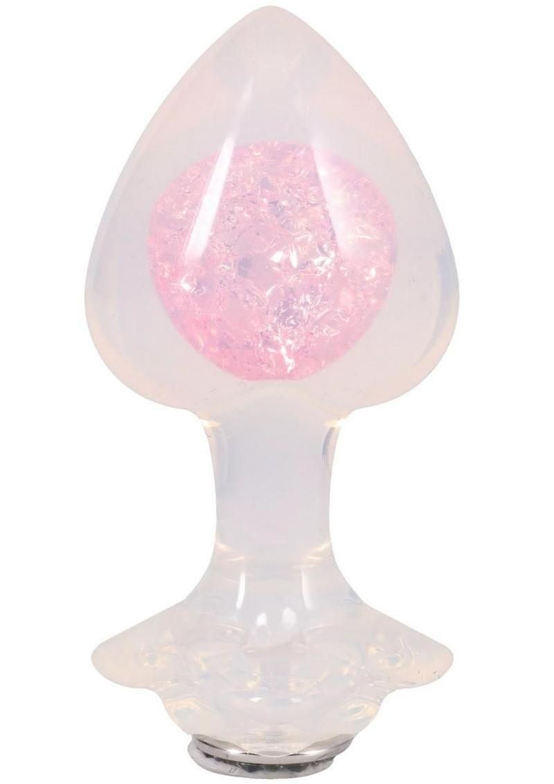 Booty Bling Jeweled Wearable Translucent Silicone Anal Plug - Large