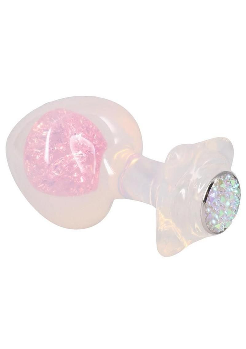 Booty Bling Jeweled Wearable Translucent Silicone Anal Plug - Large