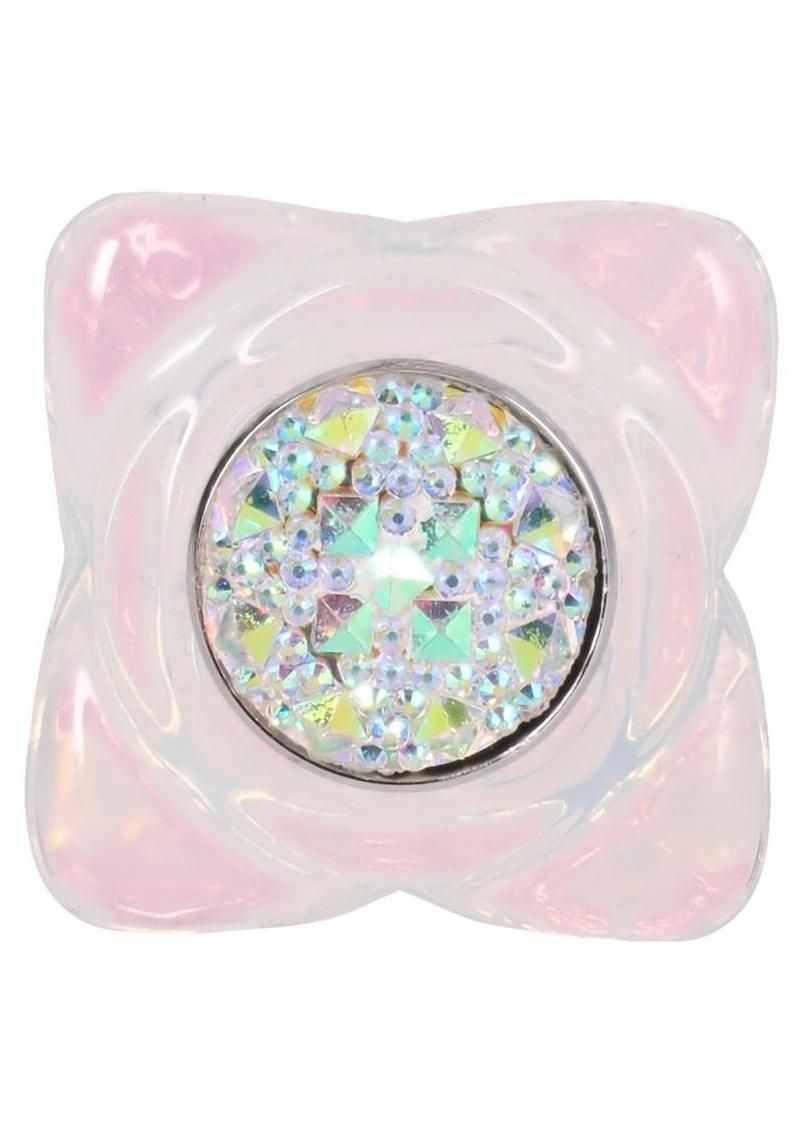 Booty Bling Jeweled Wearable Translucent Silicone Anal Plug - Large