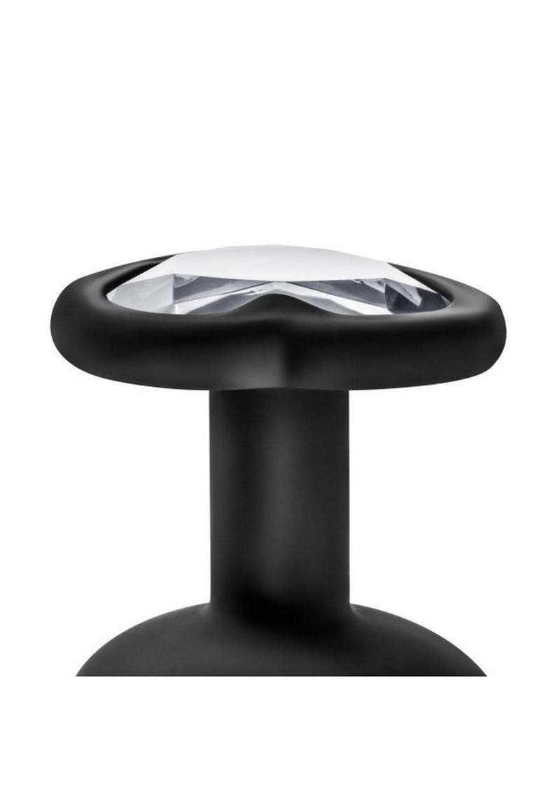 Temptasia Bling Plug Silicone Butt Plug - Large - Black