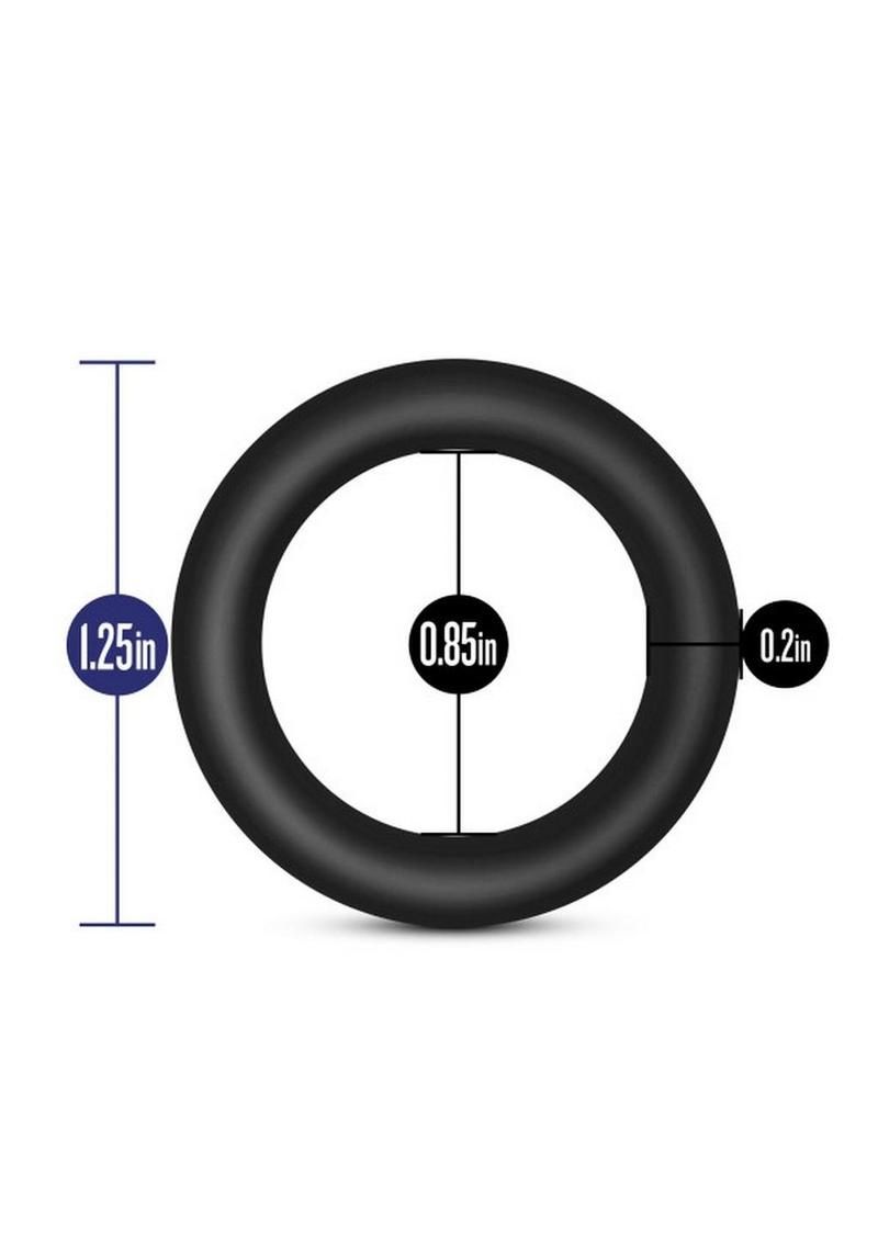 Performance VS3 Pure Premium Silicone Cock Rings (3 Pack) - Large - Black