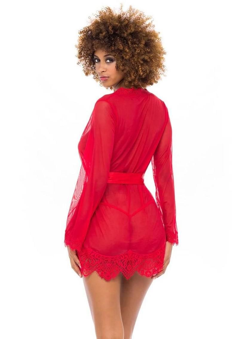 Oh La La Provence Short Sheer Robe