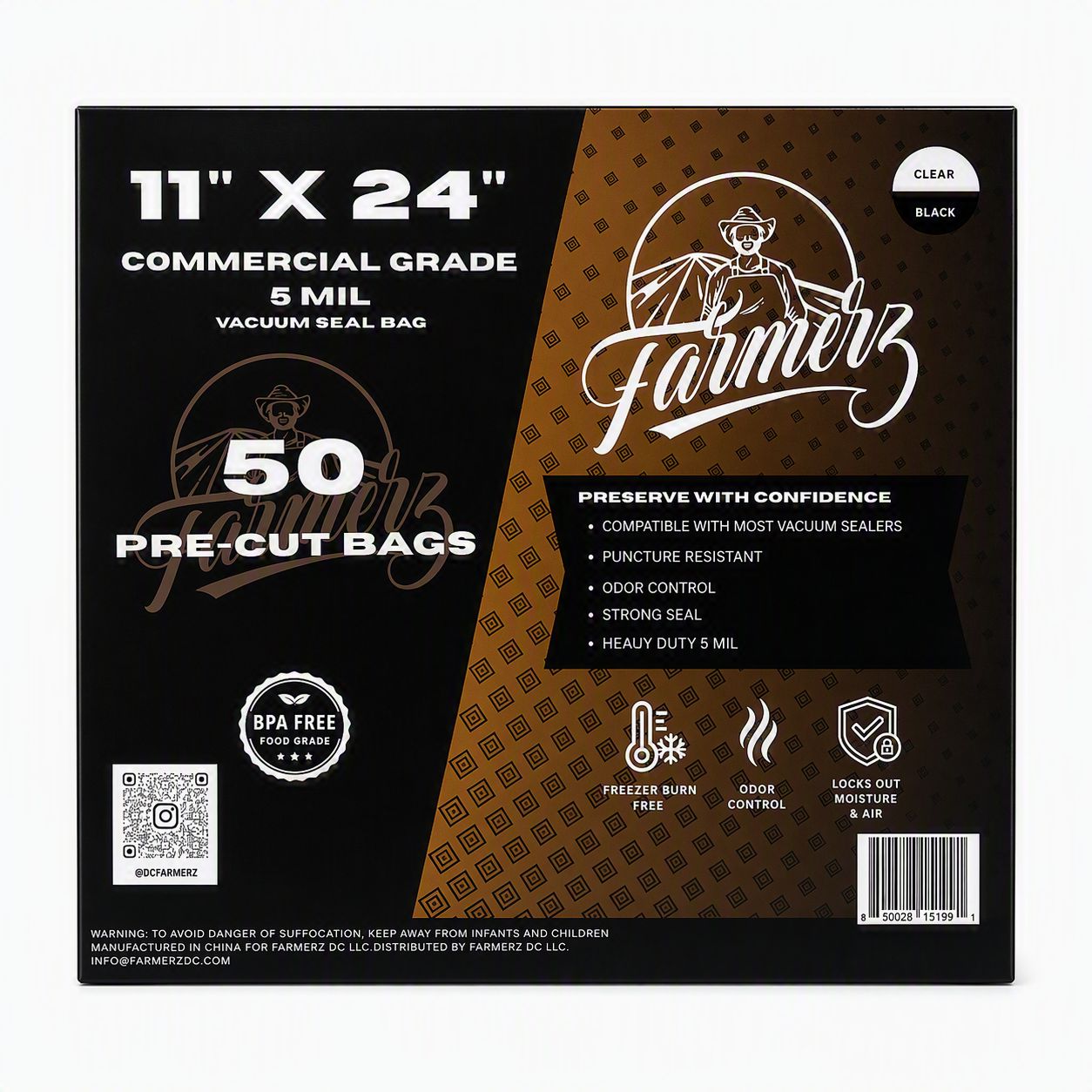 11 x 24 Vacuum Seal Bag- 50 ct