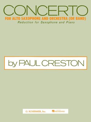 CRESTON - CONCERTO OP 26 ALTO SAX/PIANO - Paul Creston