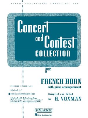 CONCERT AND CONTEST COLLECTION PIANO ACCOMP - VOXMAN