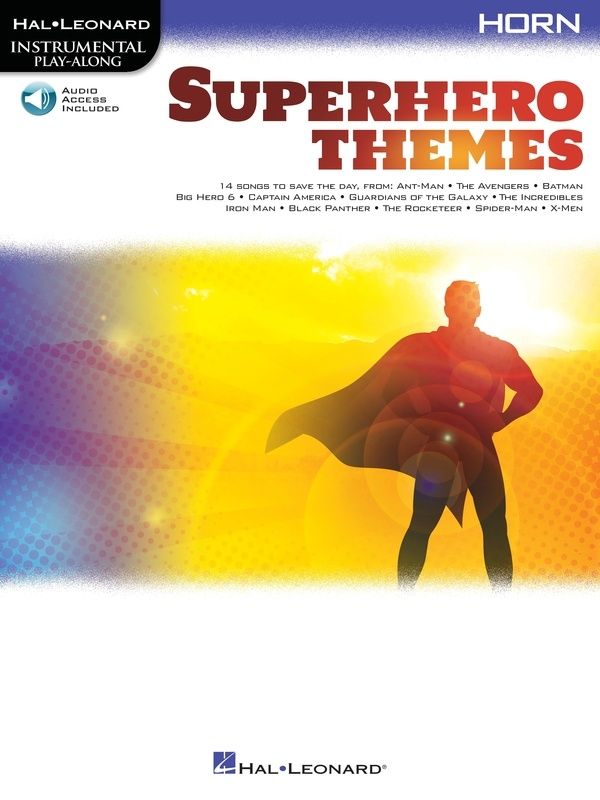 SUPERHERO THEMES INSTRUMENTAL PLAYALONG HORN BK/