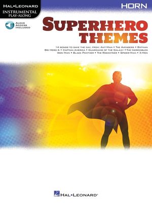 SUPERHERO THEMES INSTRUMENTAL PLAYALONG HORN BK/