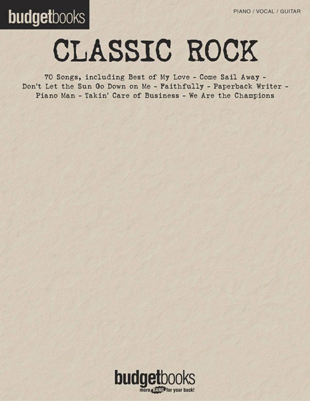 BUDGET BOOKS CLASSIC ROCK PVG BUDGET BOOKS CLASSIC ROCK PVG
