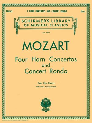 FOUR HORN CONCERTOS AND CONCERT RONDO - Wolfgang Amadeus Moz