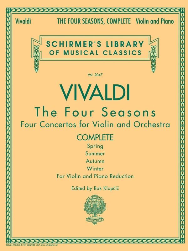 VIVALDI - 4 SEASONS COMPLETE VIOLIN/PIANO - Antonio Vivaldi