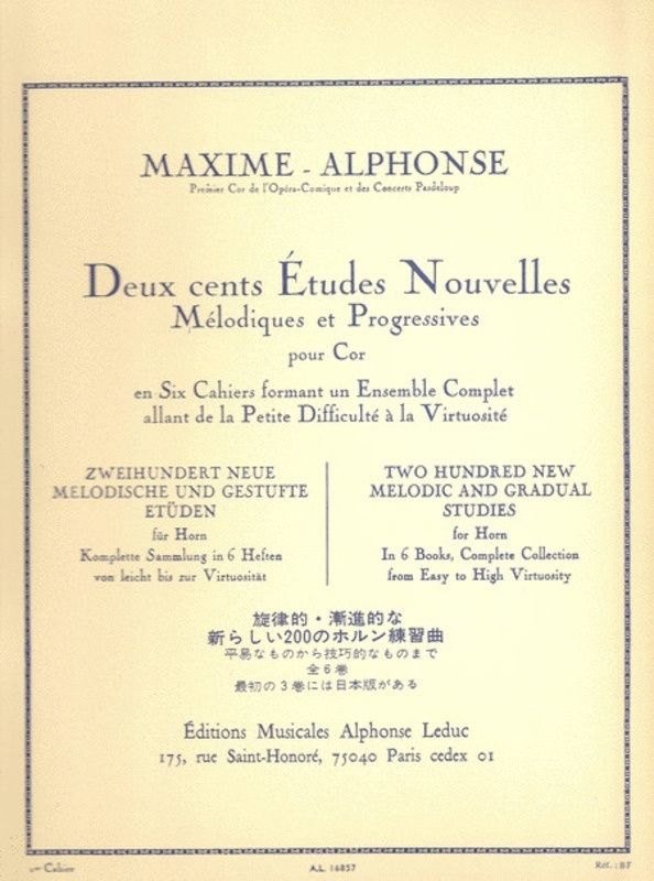 200 ETUDES FOR HORN VOLUME 1 - MAXIME-ALPHONSE