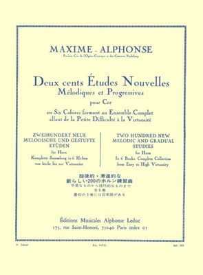200 NEW MELODIC AND GRADUAL STUDIES VOL 3 HORN - Maxime-Alphonse