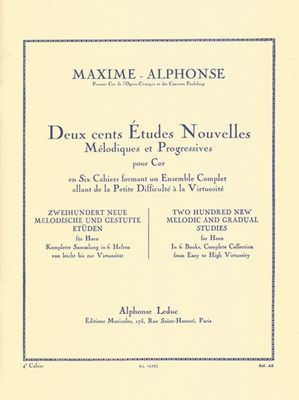 ALPHONSE - 200 ETUDES FOR HORN VOL 4 - Maxime-Alphonse