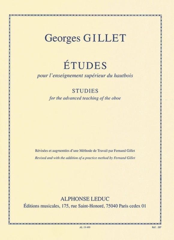 STUDIES FOR THE ADVANCED TEACHING OF THE OBOE - GILLET