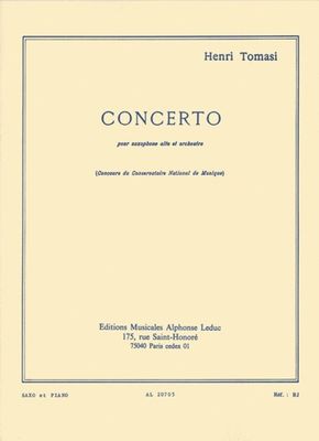 CONCERTO ALTO SAXOPHONE AND PIANO - TOMASI HENRI