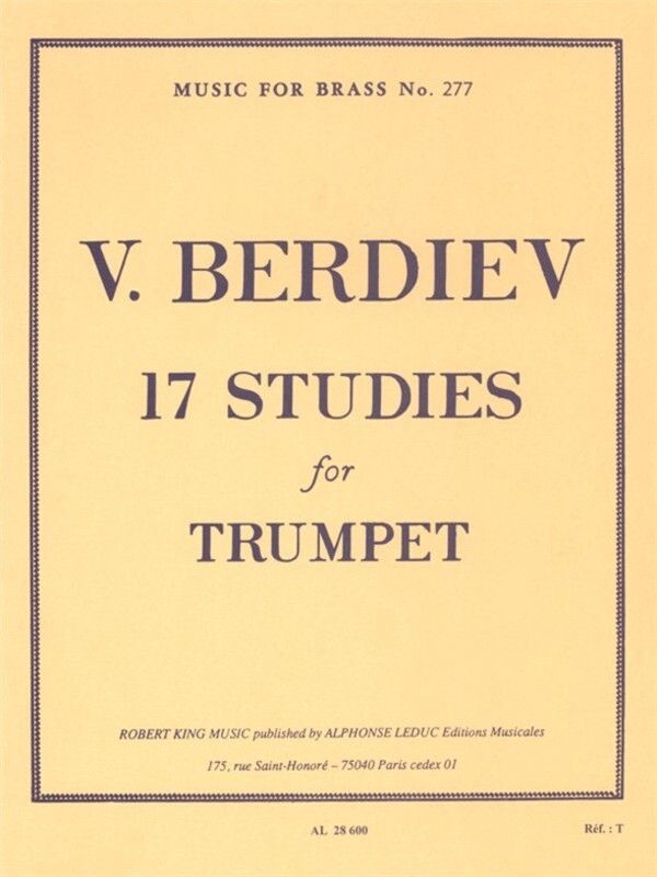 17 STUDIES FOR TRUMPET SOLO - BERDIEV