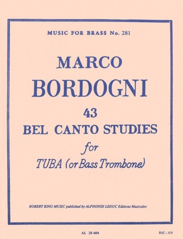 43 BELCANTO STUDIES BASS TOMBONE - BORDOGNI