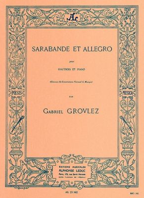 SARABANDE ET ALLEGO OB/PNO - GROVLEZ