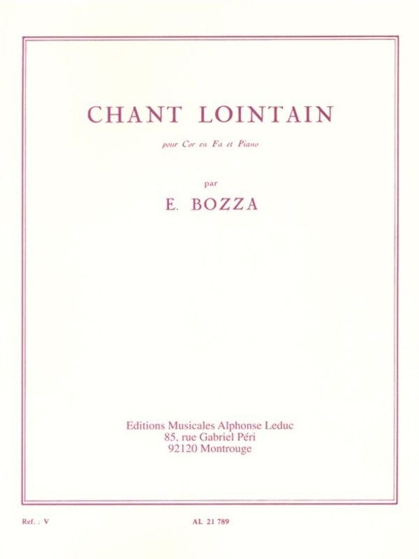 CHANT LOINTAIN HORN BOOK - BOZZA