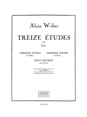 13 STUDIES FOR FRENCH HORN - WEBER ALAIN