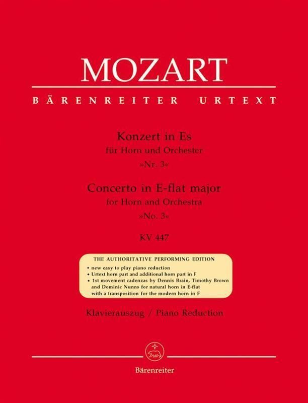 CONCERTO NO 3 E FLAT K 447 FHN/PNO - MOZART