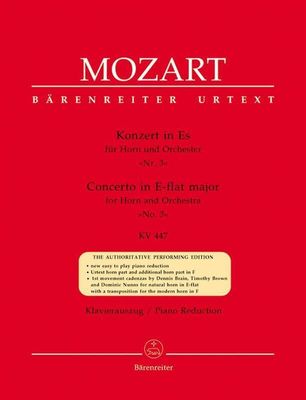 CONCERTO NO 3 E FLAT K 447 FHN/PNO - MOZART