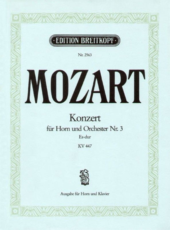 CONCERTO NO 3 E FLAT K 447 - MOZART