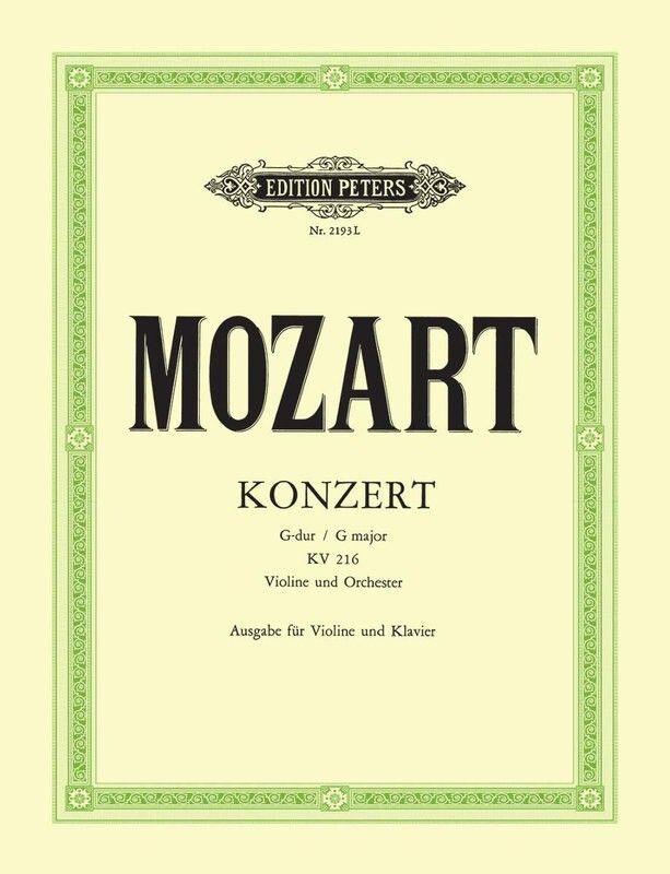 CONCERTO NO 3 G K 216 ED FLESCH VLN/PNO - MOZART