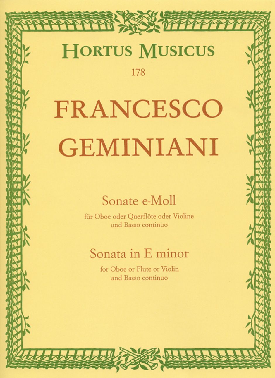 SONATA E MIN OB/PNO - GEMINIANI