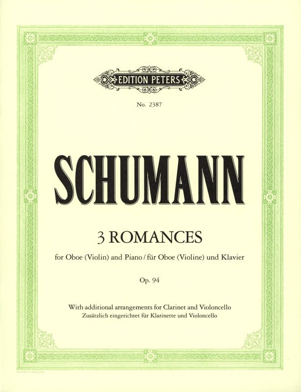 ROMANCES 3 OP 94 OB/PNO - SCHUMANN