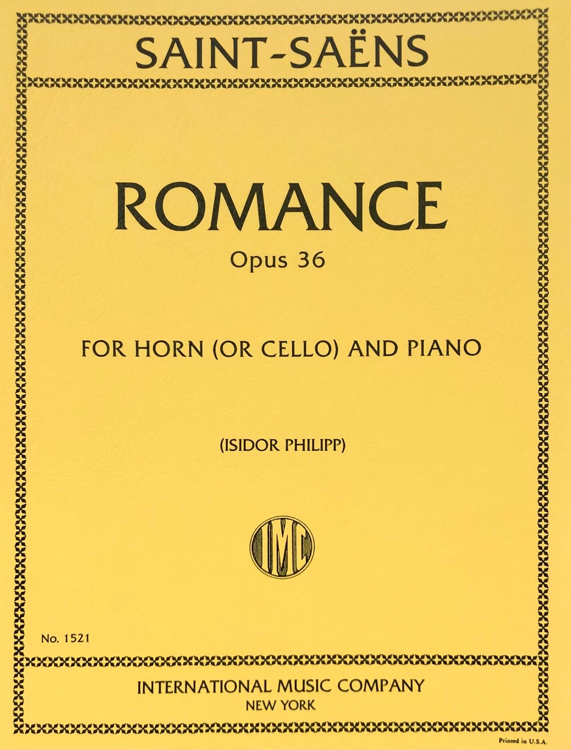 ROMANCE OP 36 - SAINT SAENS