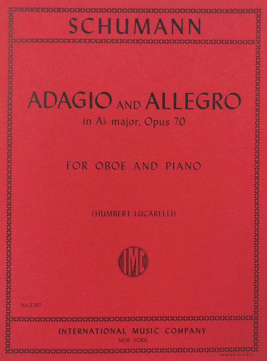 ADAGIO AND ALLEGRO OP 70 A FLAT OB/PNO - SCHUMANN