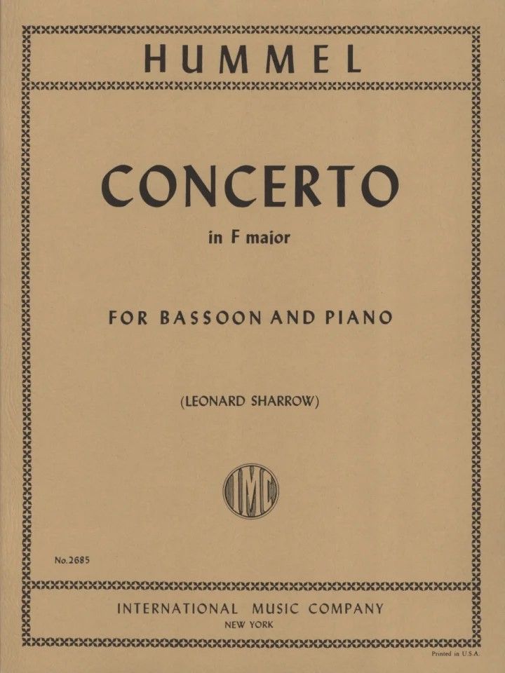 CONCERTO F BSN/PNO - HUMMEL