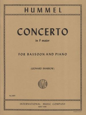 CONCERTO F BSN/PNO - HUMMEL