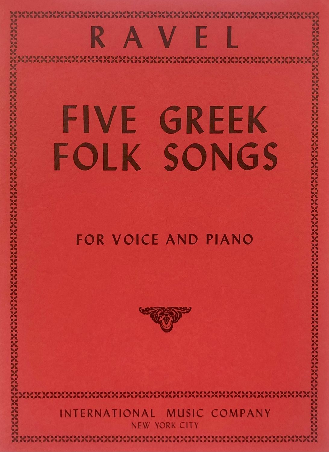 FIVE GREEK FOLK SONGS - RAVEL