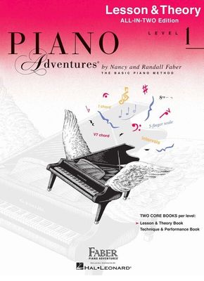PIANO ADVENTURES ALL IN TWO LVL 1 LESSON THEORY - FABER