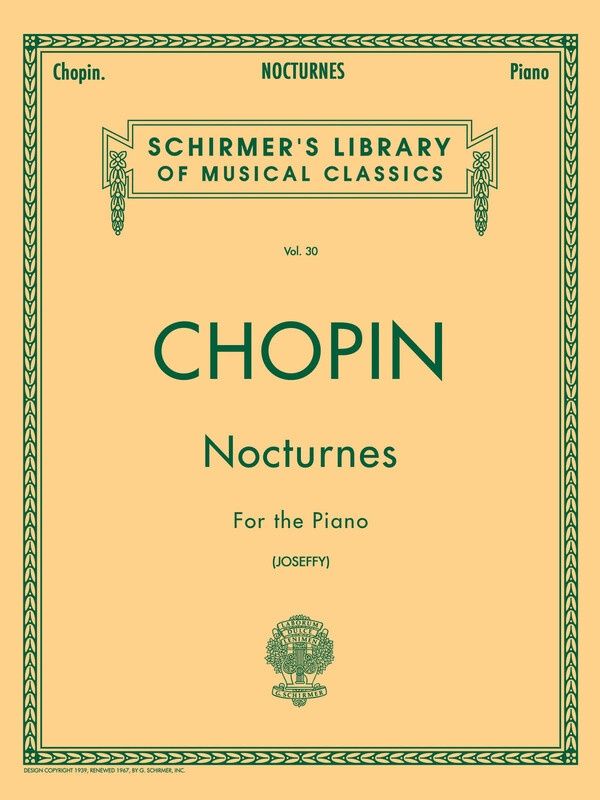 CHOPIN - NOCTURNES FOR PIANO ED JOSEFFY - Frederic Chopin