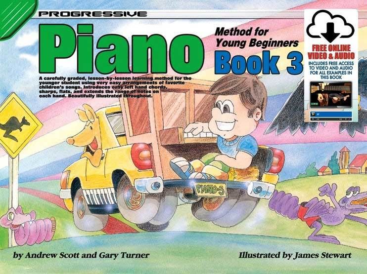 PROGRESSIVE PIANO METH FOR YOUNG BEGIN BK 3 BK/O - TURNER SCOTT