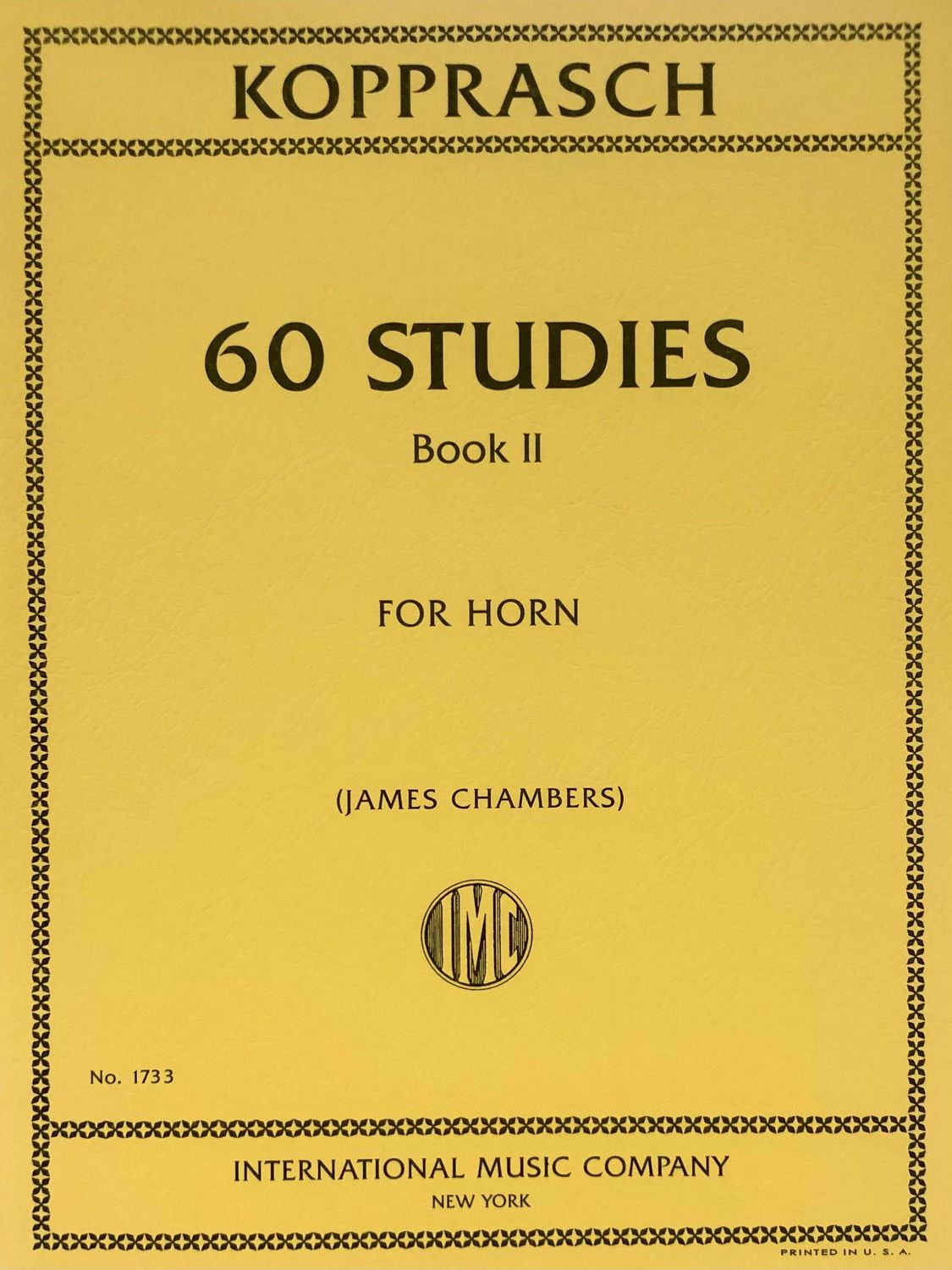 KOPPRASCH 60 Studies BK 2 No.s 35-60 French Horn